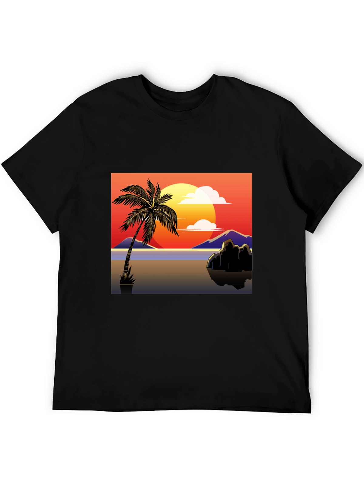 Sunset Palm Tree Graphic Tee