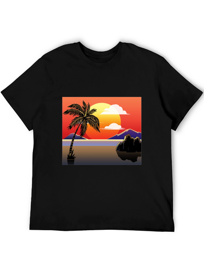 Sunset Palm Tree Graphic Tee