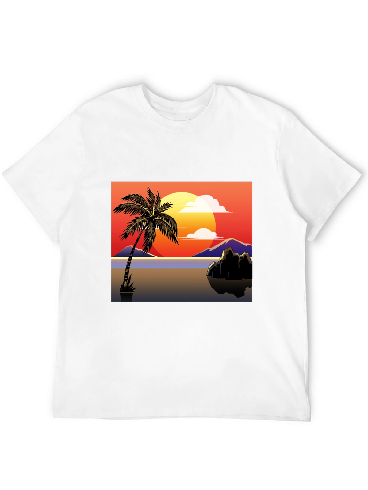 Sunset Palm Tree Graphic Tee