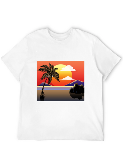Sunset Palm Tree Graphic Tee