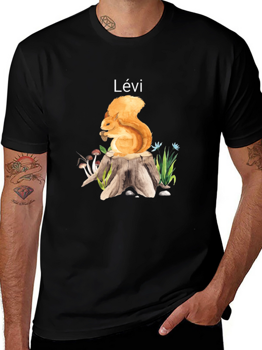 Squirrel on Stump Personalized T-Shirt