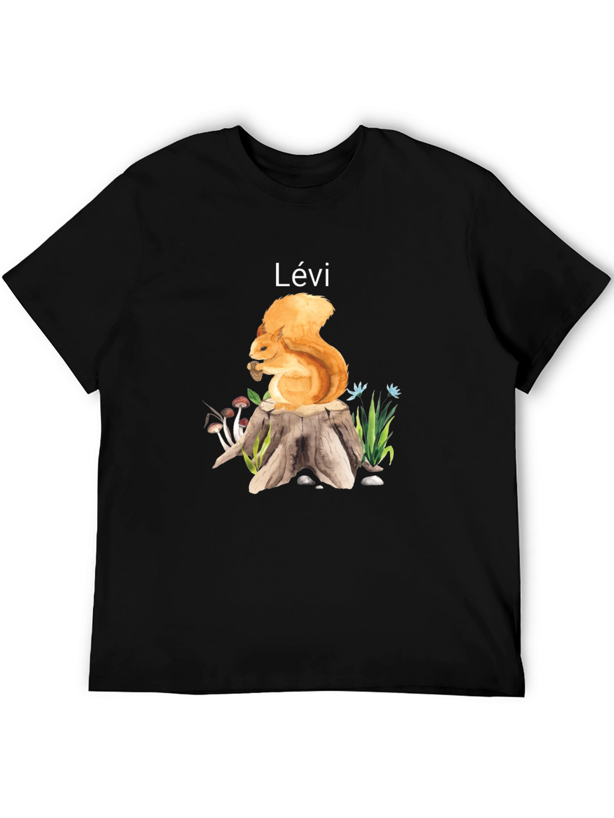 Squirrel on Stump Personalized T-Shirt