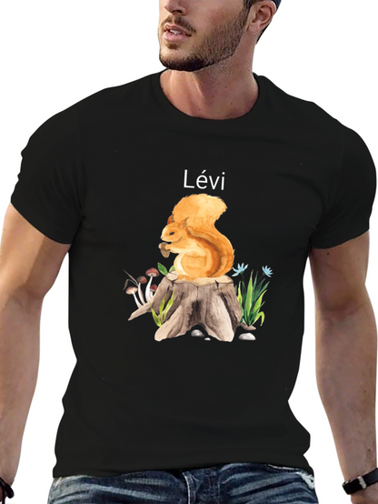 Squirrel on Stump Personalized T-Shirt
