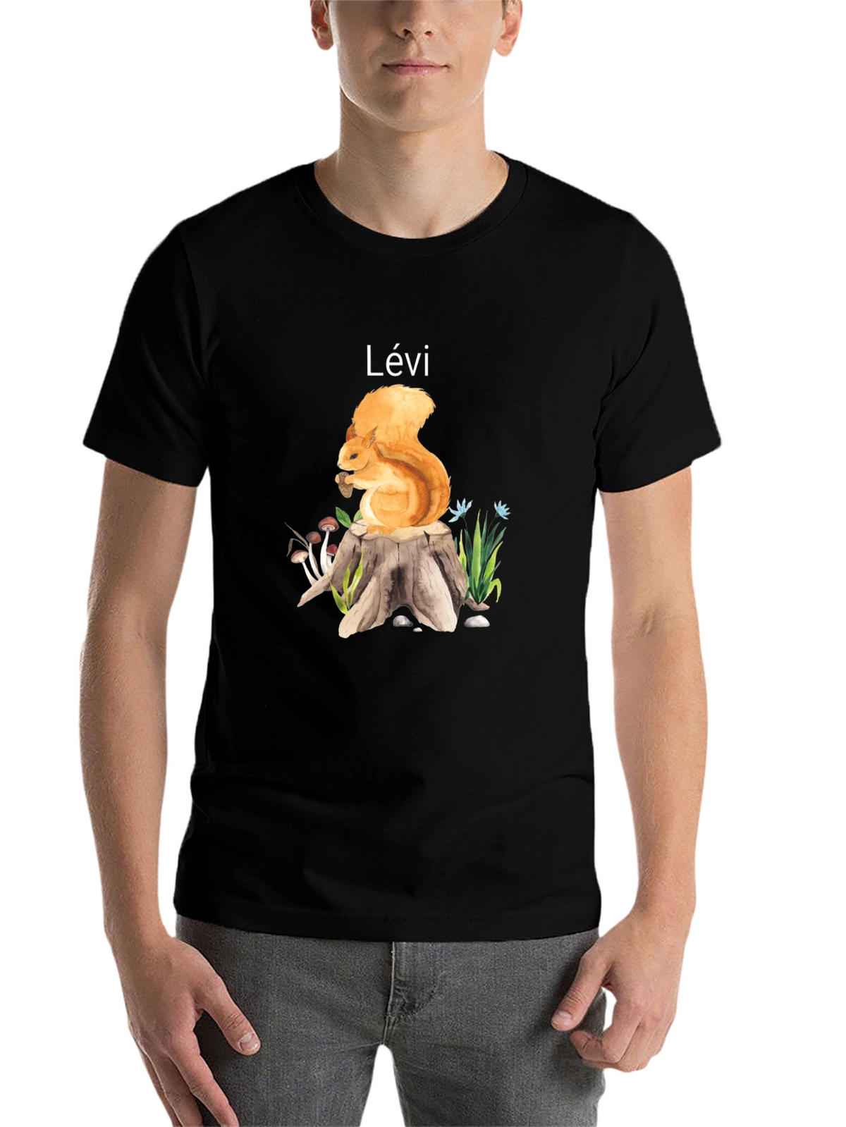 Squirrel on Stump Personalized T-Shirt