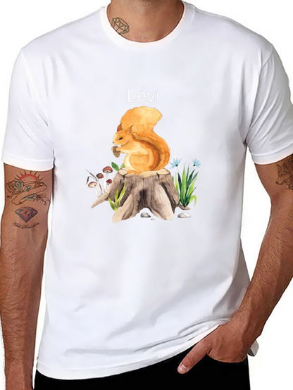 Squirrel on Stump Personalized T-Shirt