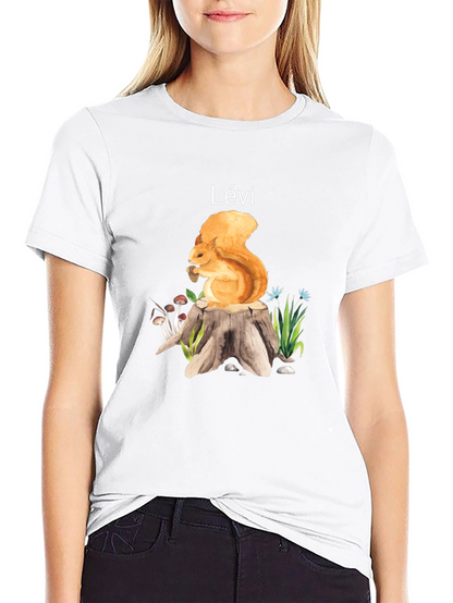 Squirrel on Stump Personalized T-Shirt