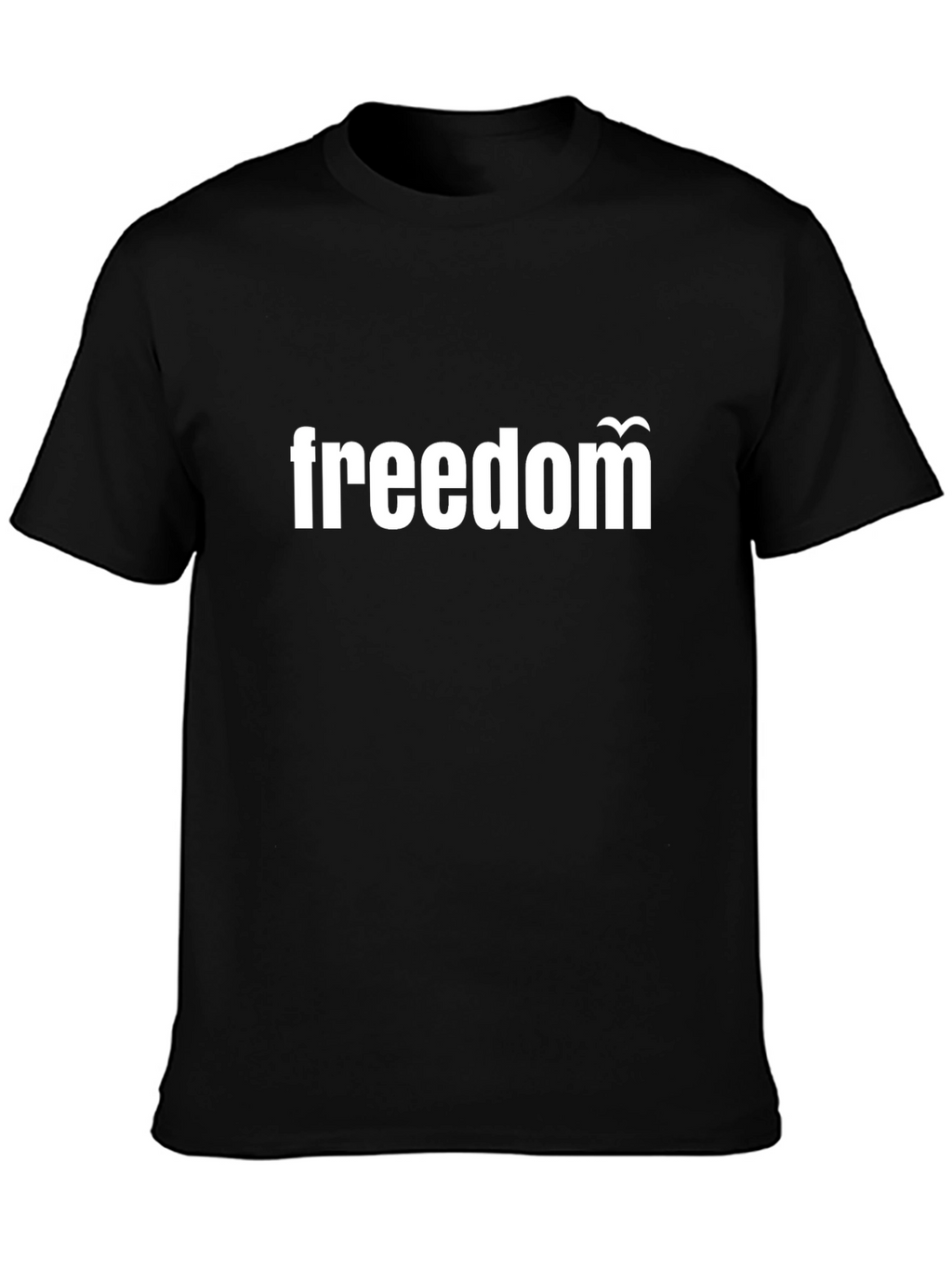 Freedom Graphic Tee - Black Cotton T-Shirt