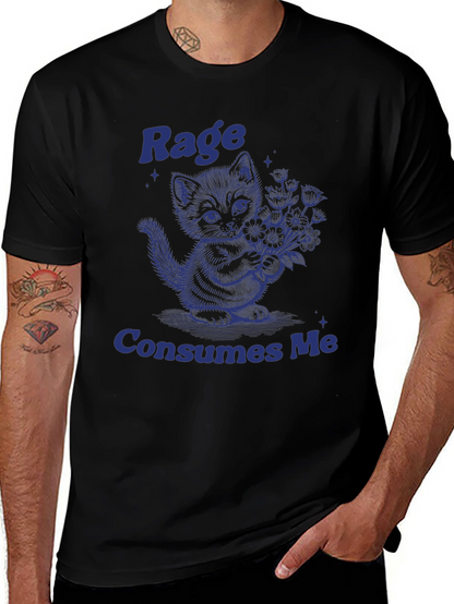 Rage Consumes Me Kitten T-Shirt - Unique Graphic Tee