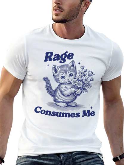Rage Consumes Me Kitten T-Shirt - Unique Graphic Tee