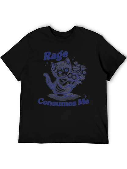 Rage Consumes Me Kitten T-Shirt - Unique Graphic Tee