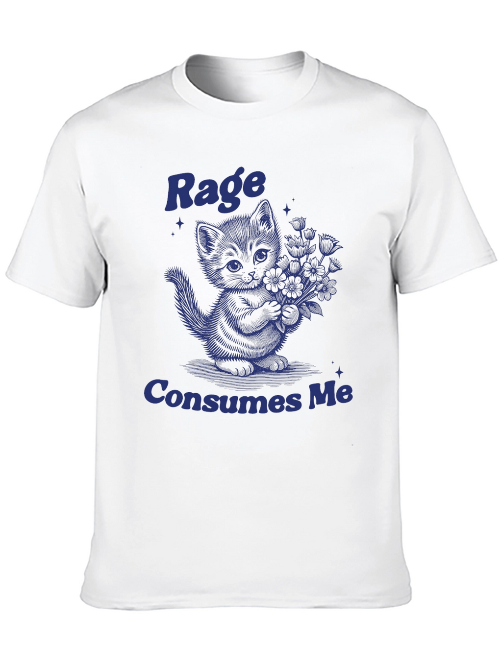 Rage Consumes Me Kitten T-Shirt - Unique Graphic Tee