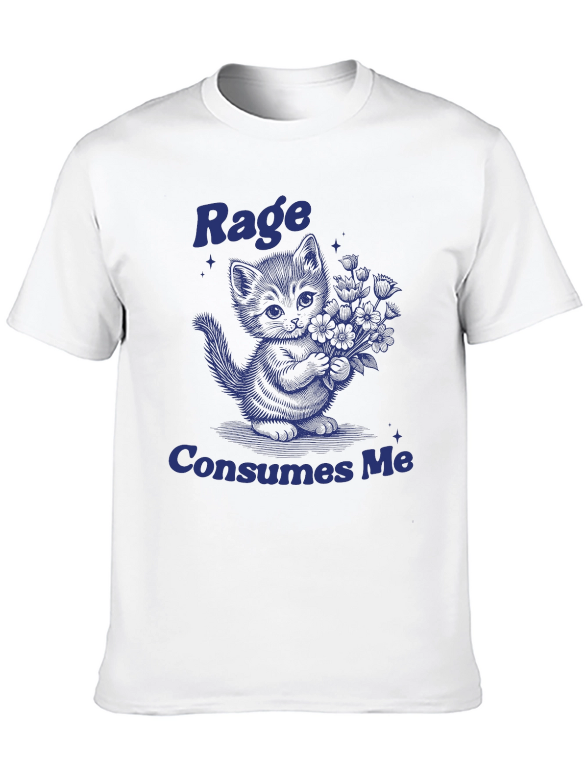 Rage Consumes Me Kitten T-Shirt - Unique Graphic Tee