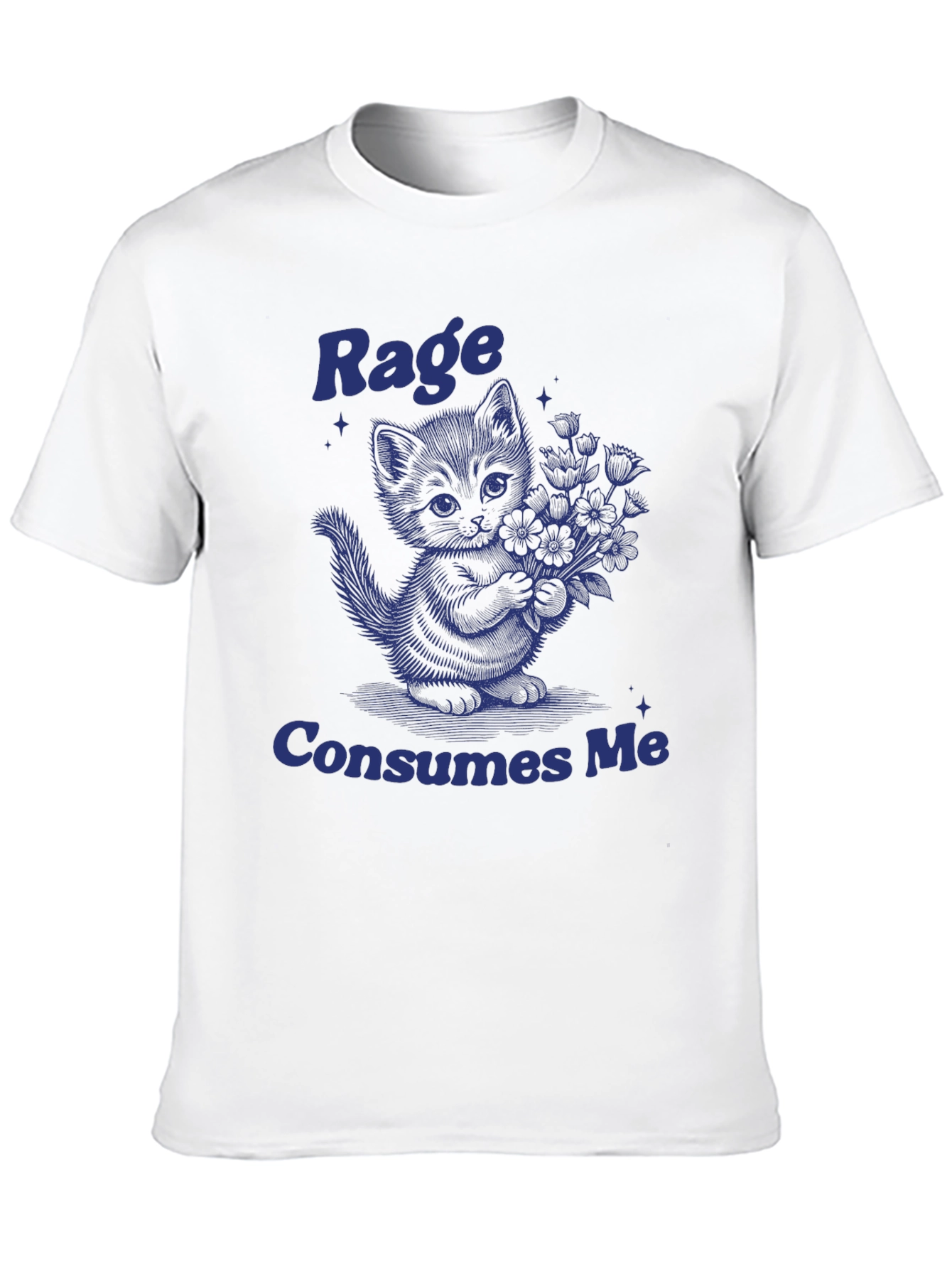 Rage Consumes Me Kitten T-Shirt - Unique Graphic Tee
