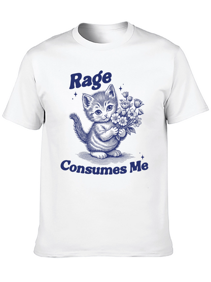 Rage Consumes Me Kitten T-Shirt - Unique Graphic Tee