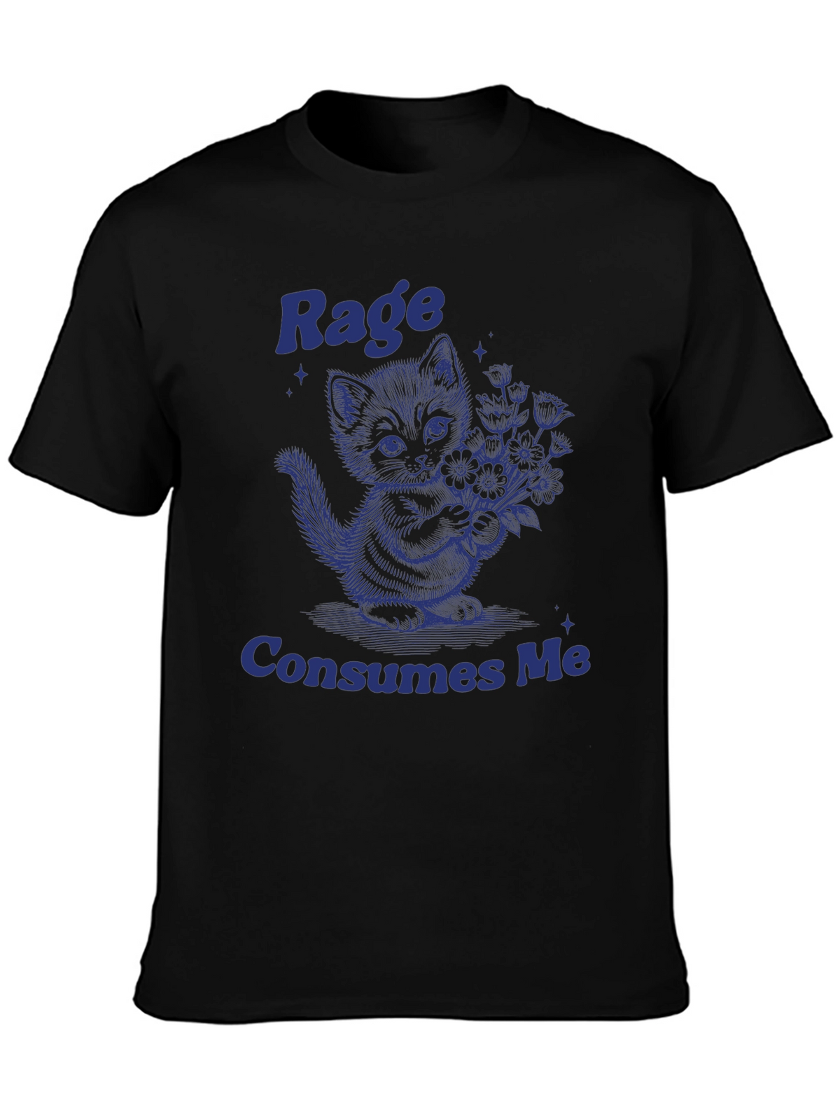 Rage Consumes Me Kitten T-Shirt - Unique Graphic Tee