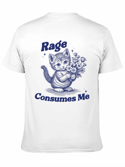 Rage Consumes Me Kitten T-Shirt - Unique Graphic Tee
