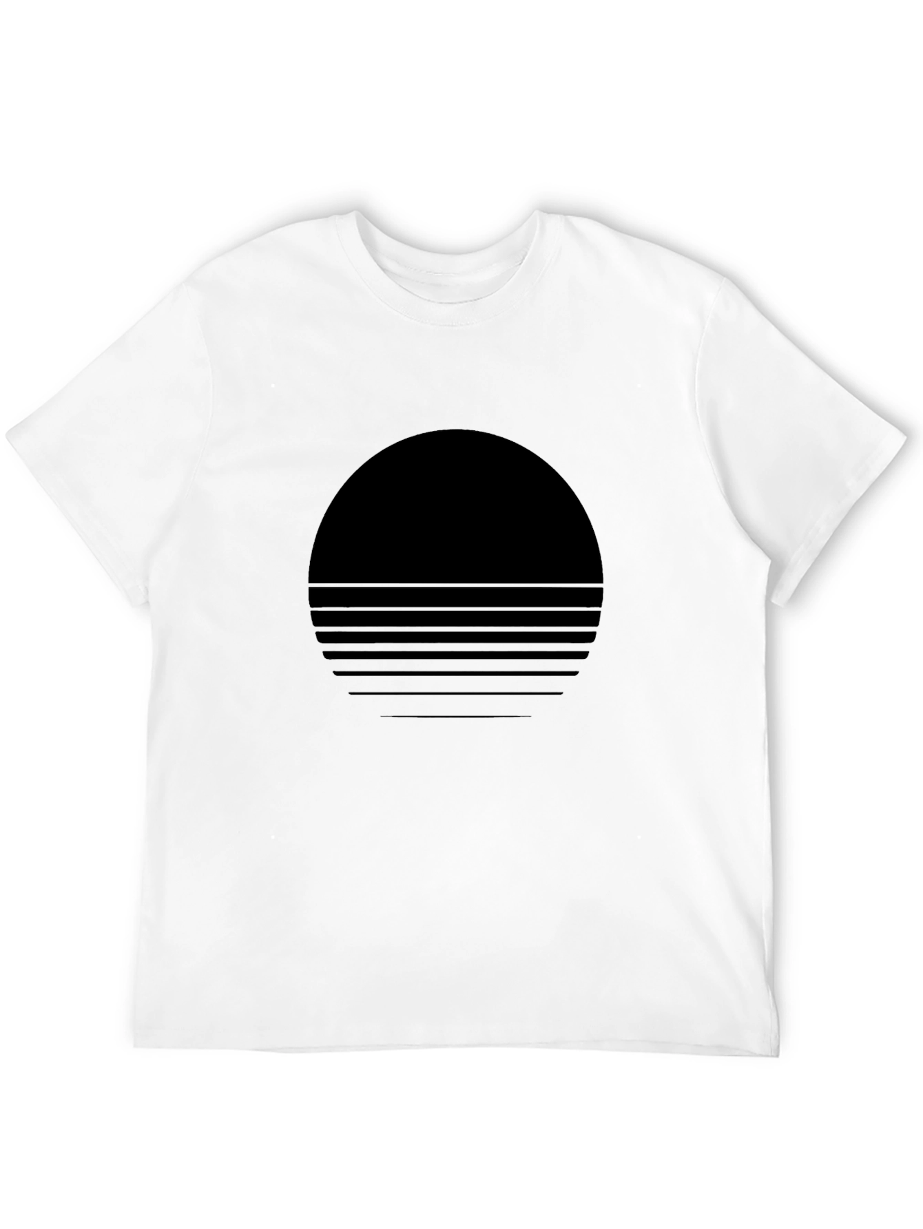 Retro Sunset Graphic Tee - Black