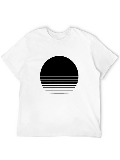 Retro Sunset Graphic Tee - Black