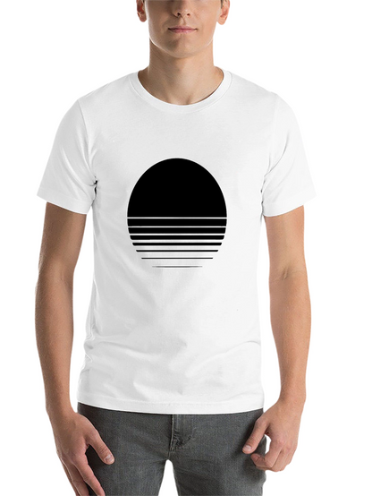 Retro Sunset Graphic Tee - Black