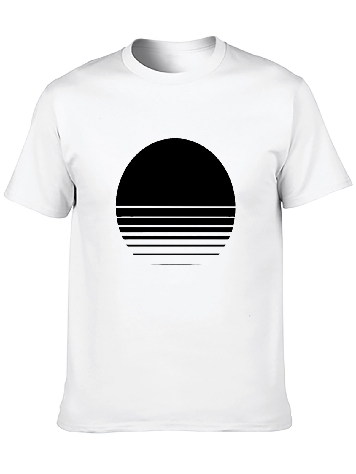 Retro Sunset Graphic Tee - Black