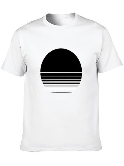 Retro Sunset Graphic Tee - Black