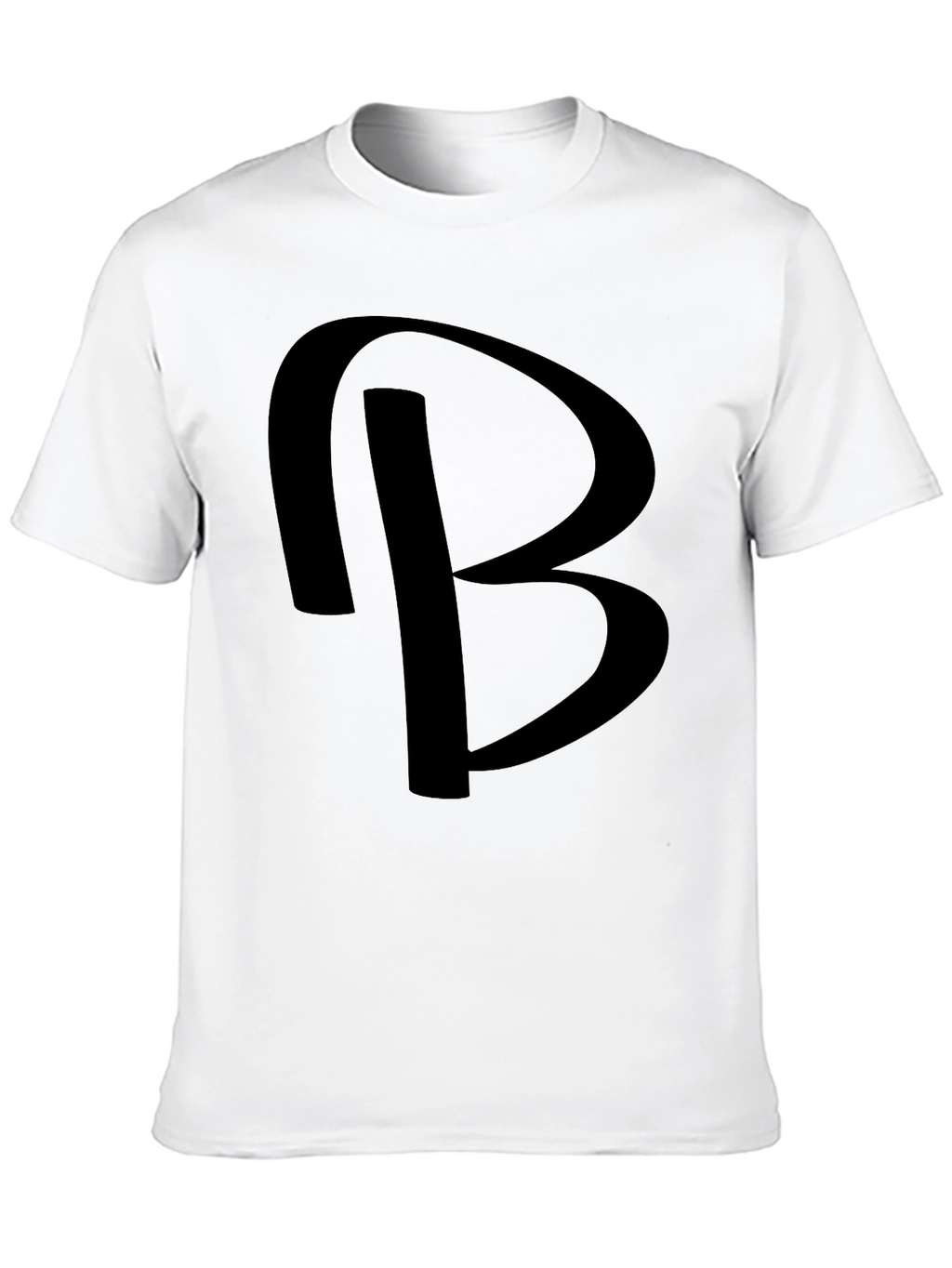 Bold Initial B Graphic Black T-Shirt