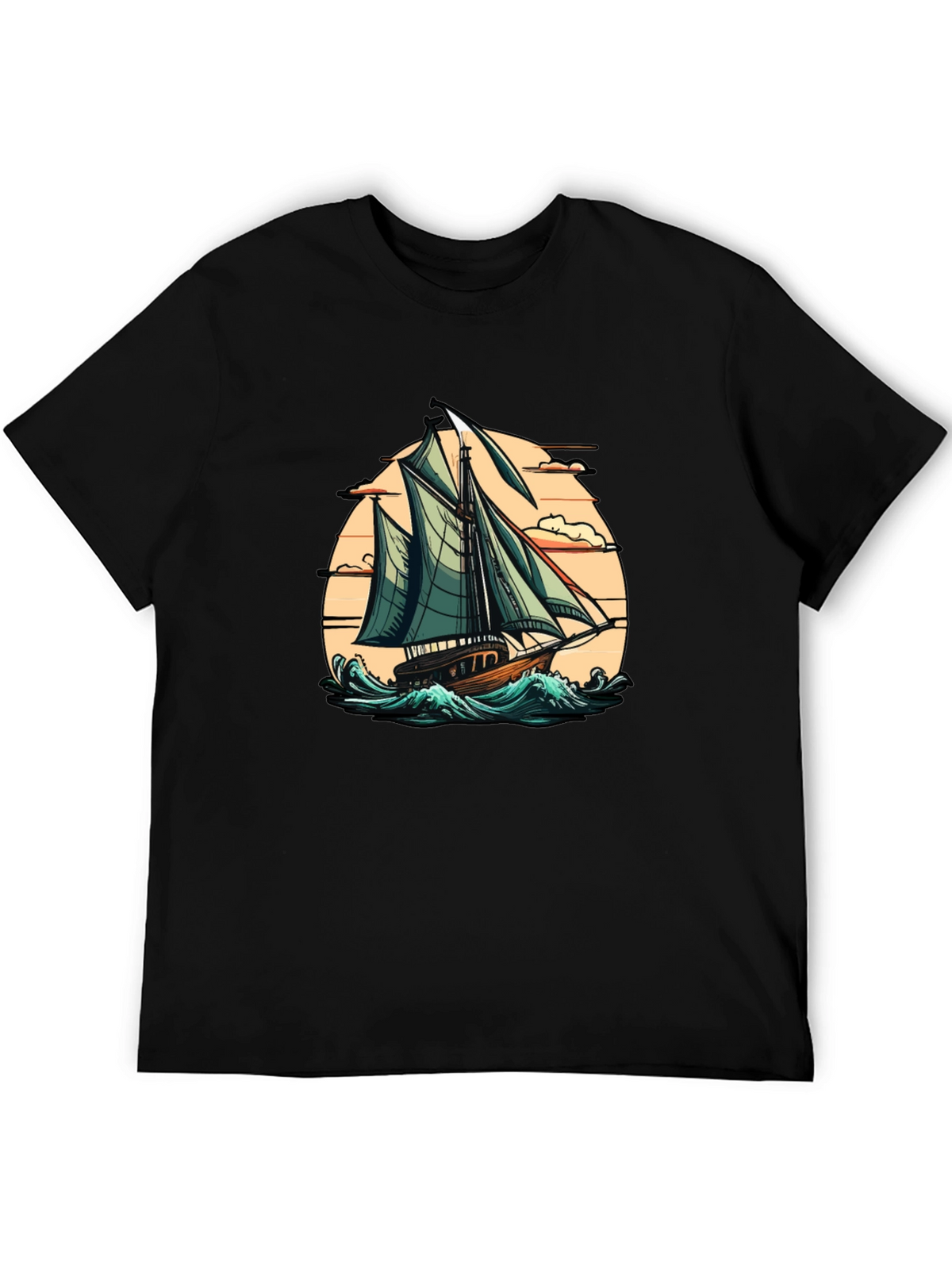 Sailboat Graphic Tee - Coastal Adventure