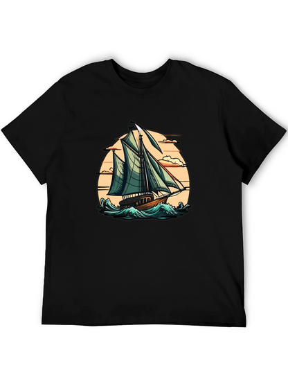 Sailboat Graphic Tee - Coastal Adventure