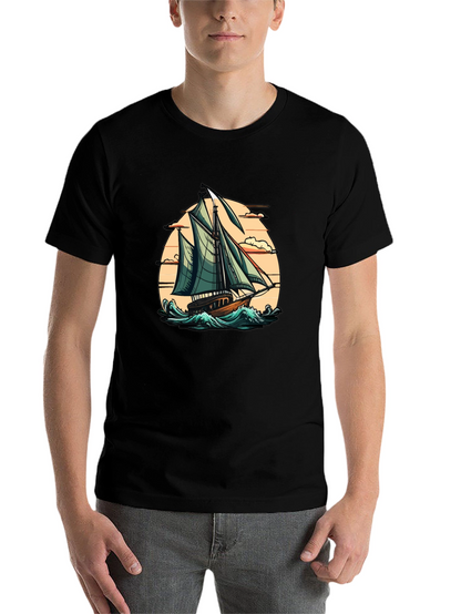 Sailboat Graphic Tee - Coastal Adventure