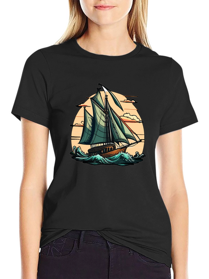 Sailboat Graphic Tee - Coastal Adventure