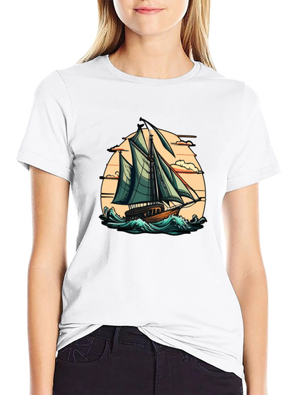 Sailboat Graphic Tee - Coastal Adventure