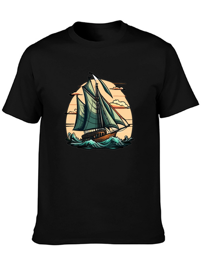 Sailboat Graphic Tee - Coastal Adventure