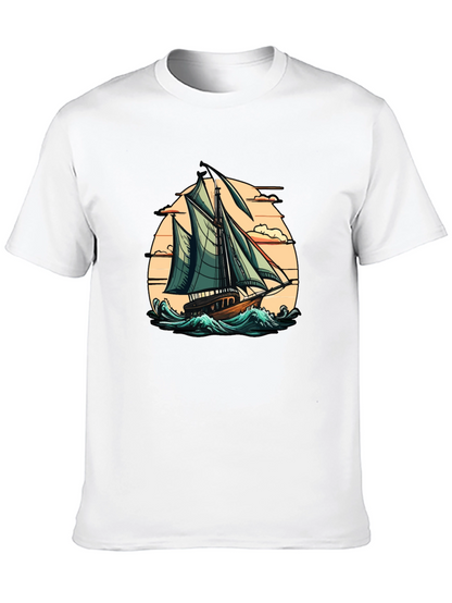 Sailboat Graphic Tee - Coastal Adventure