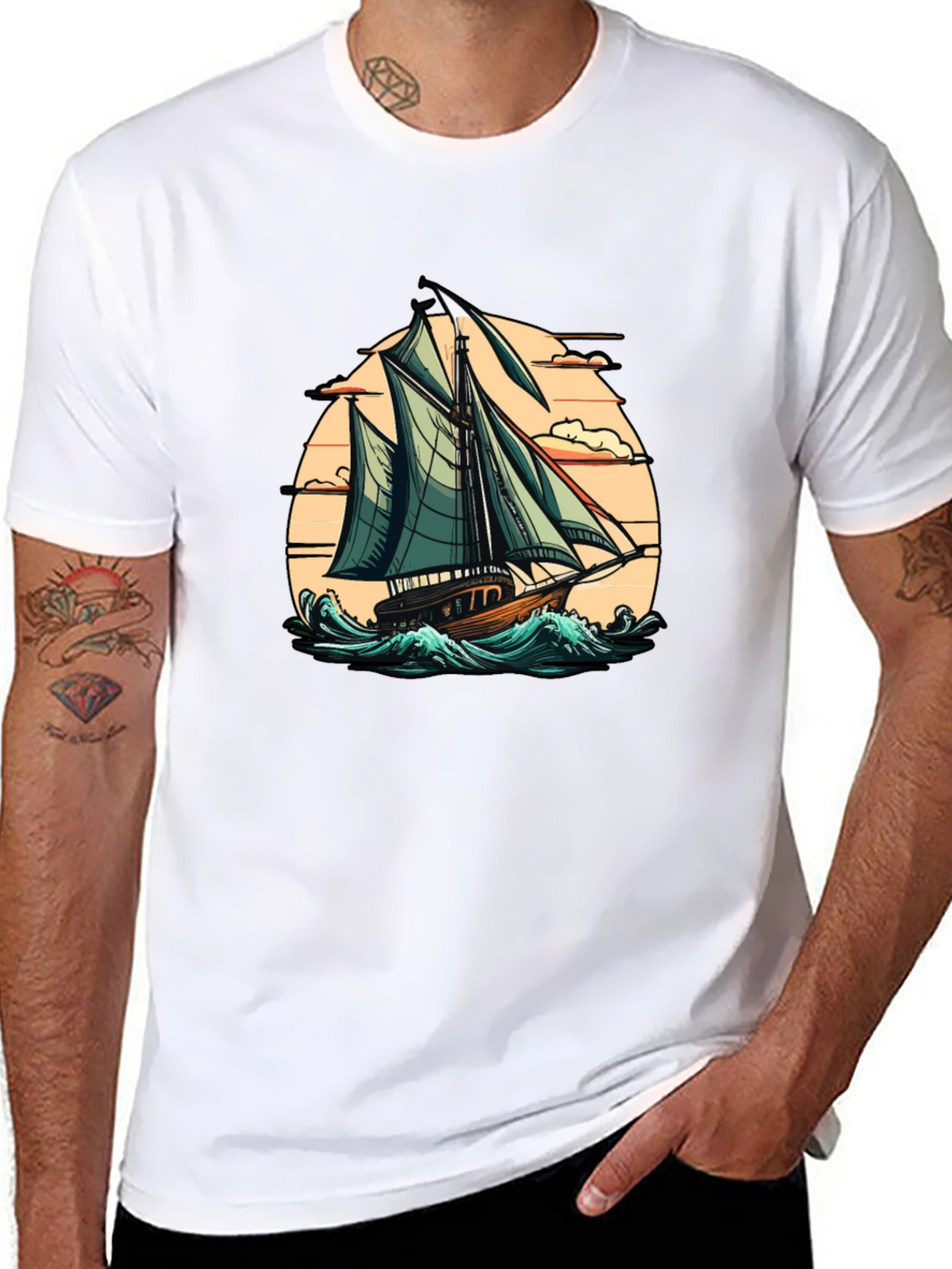 Sailboat Graphic Tee - Coastal Adventure