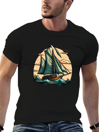 Sailboat Graphic Tee - Coastal Adventure
