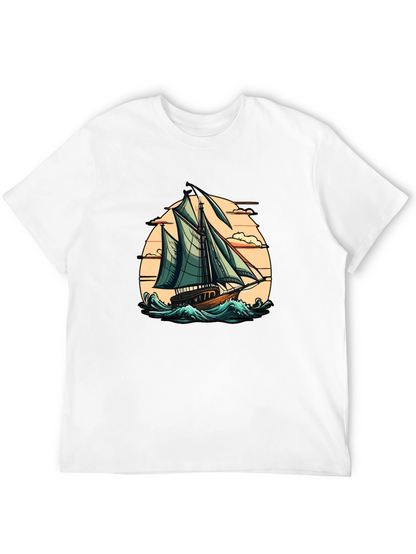 Sailboat Graphic Tee - Coastal Adventure
