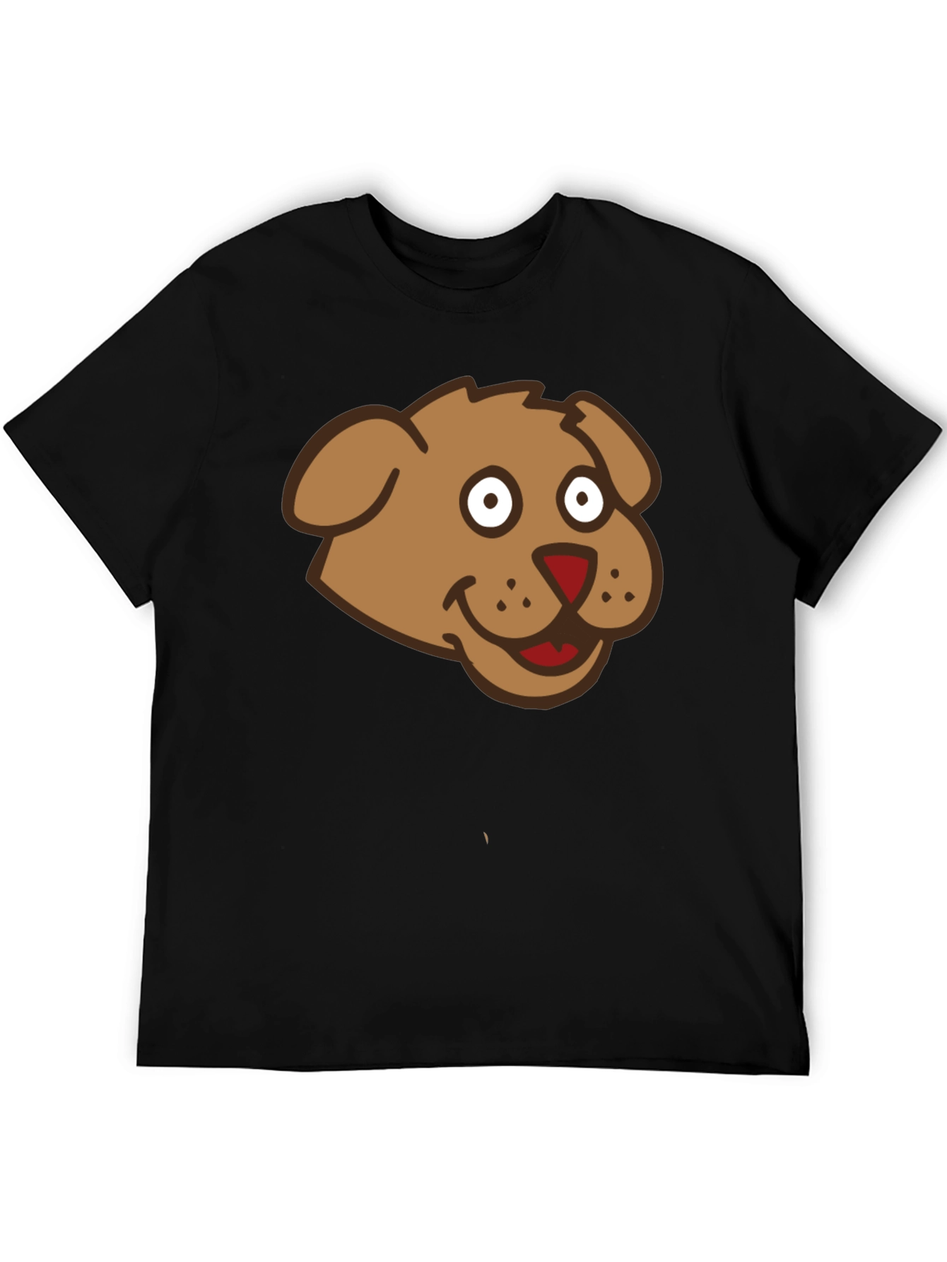 Cartoon Dog Graphic Black T-Shirt