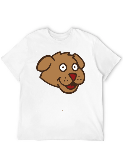 Cartoon Dog Graphic Black T-Shirt