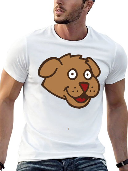 Cartoon Dog Graphic Black T-Shirt