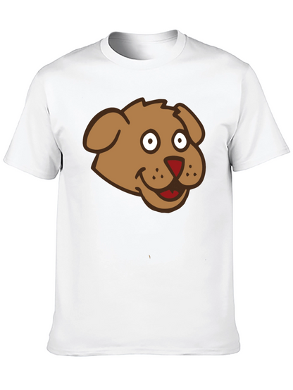 Cartoon Dog Graphic Black T-Shirt