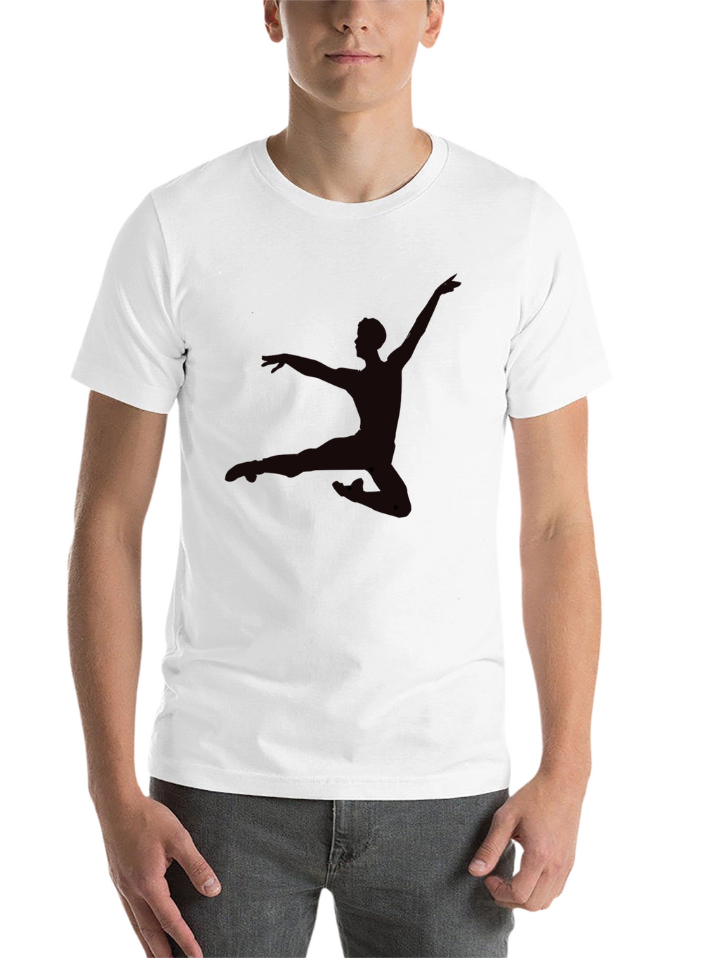 Mens Black T-Shirt - Dancer Silhouette Graphic Tee