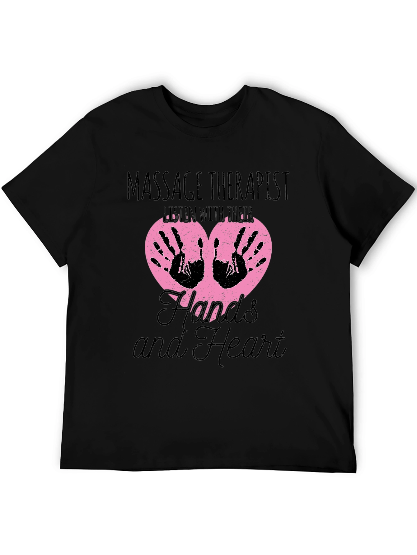 Massage Therapist T-Shirt: Hands and Heart