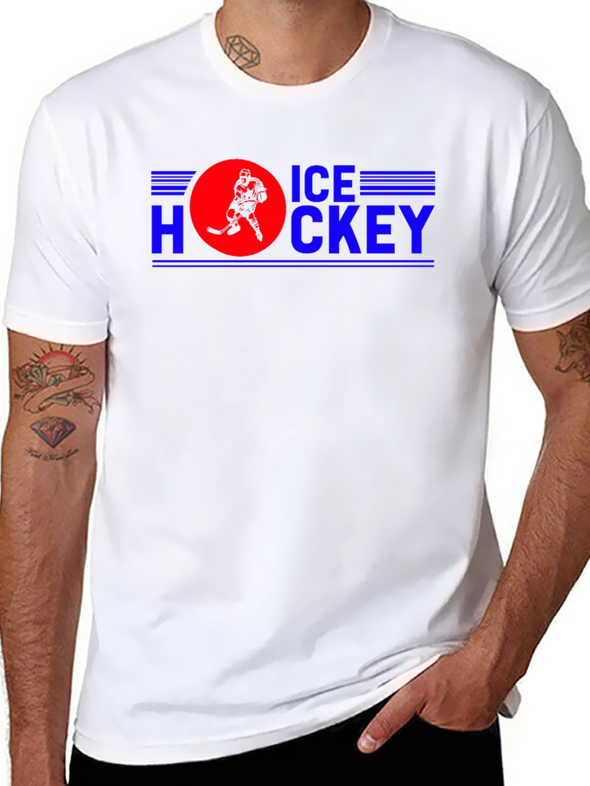 Ice Hockey Graphic Tee - Sporty Fan Apparel
