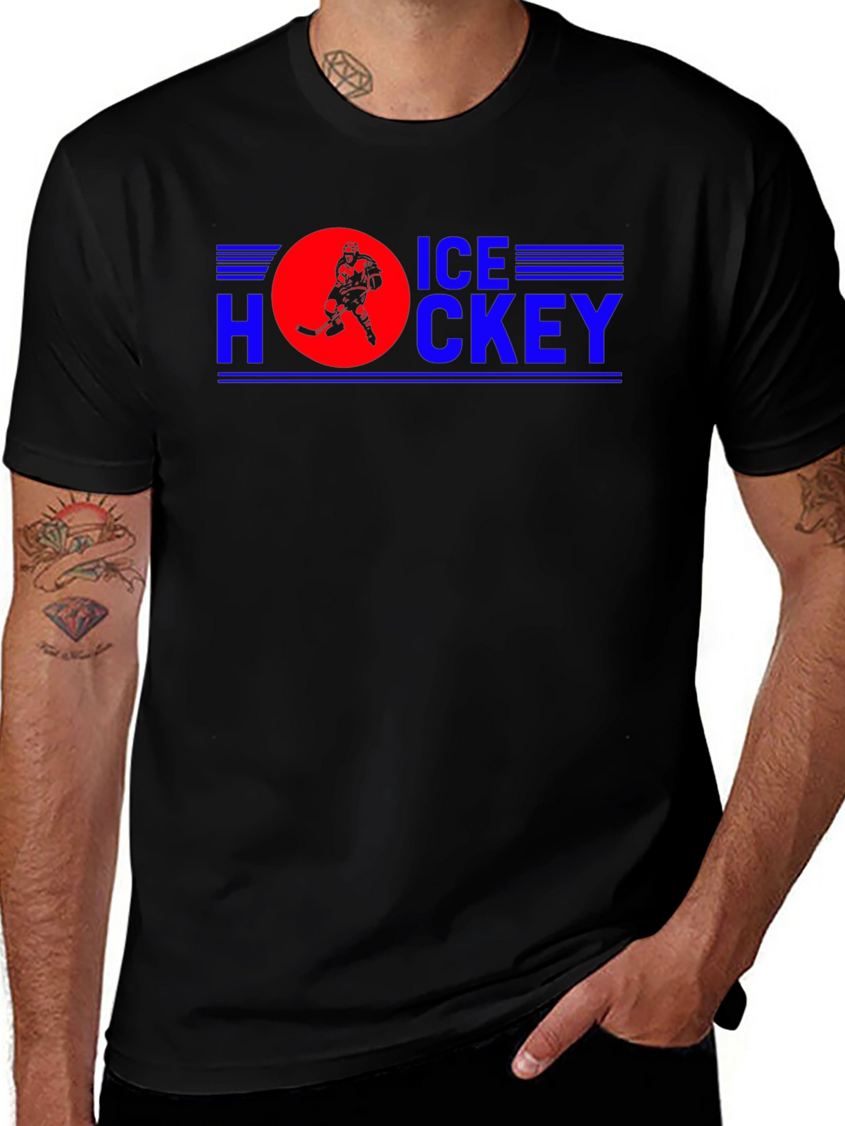 Ice Hockey Graphic Tee - Sporty Fan Apparel