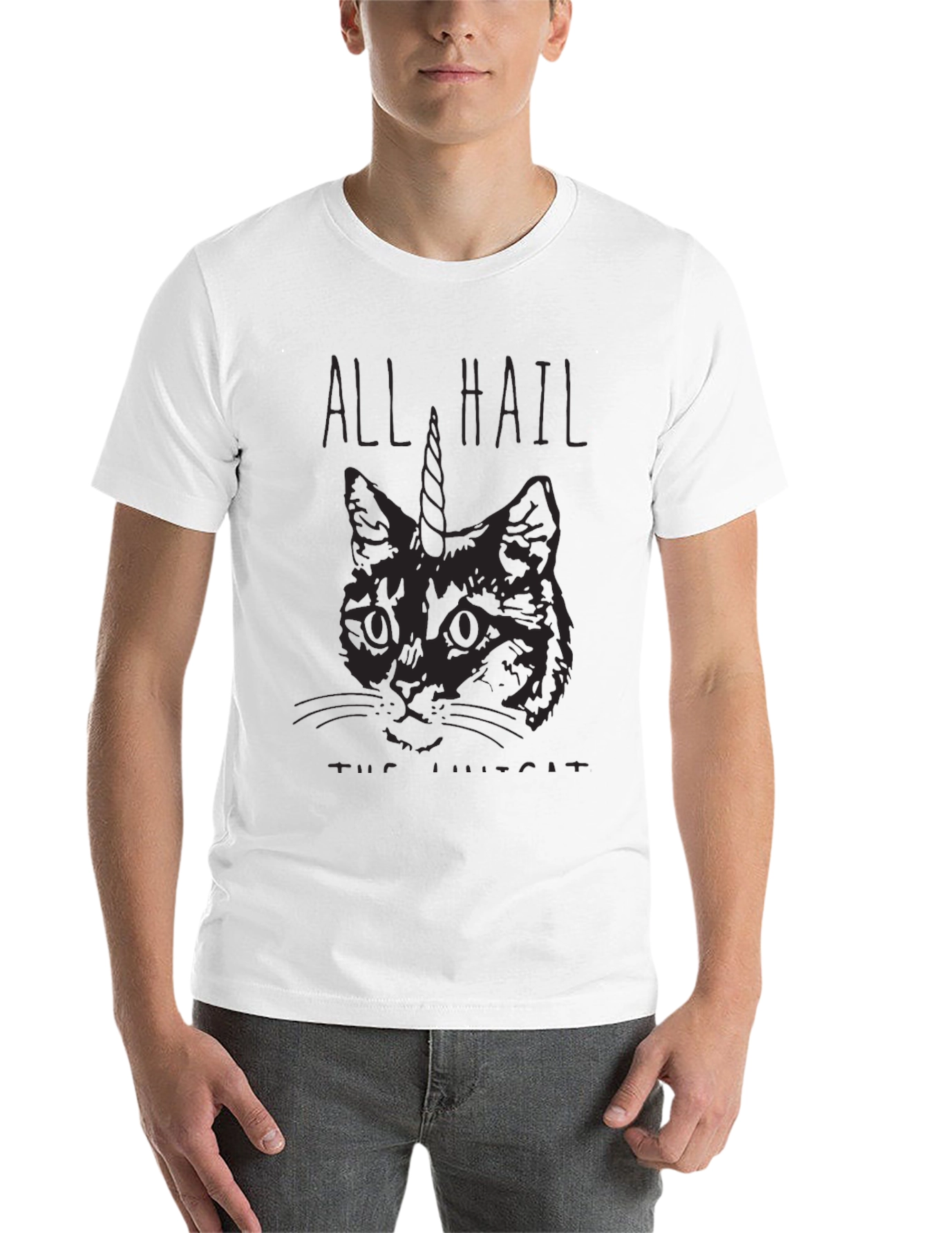 All Hail the Unicat Black T-Shirt