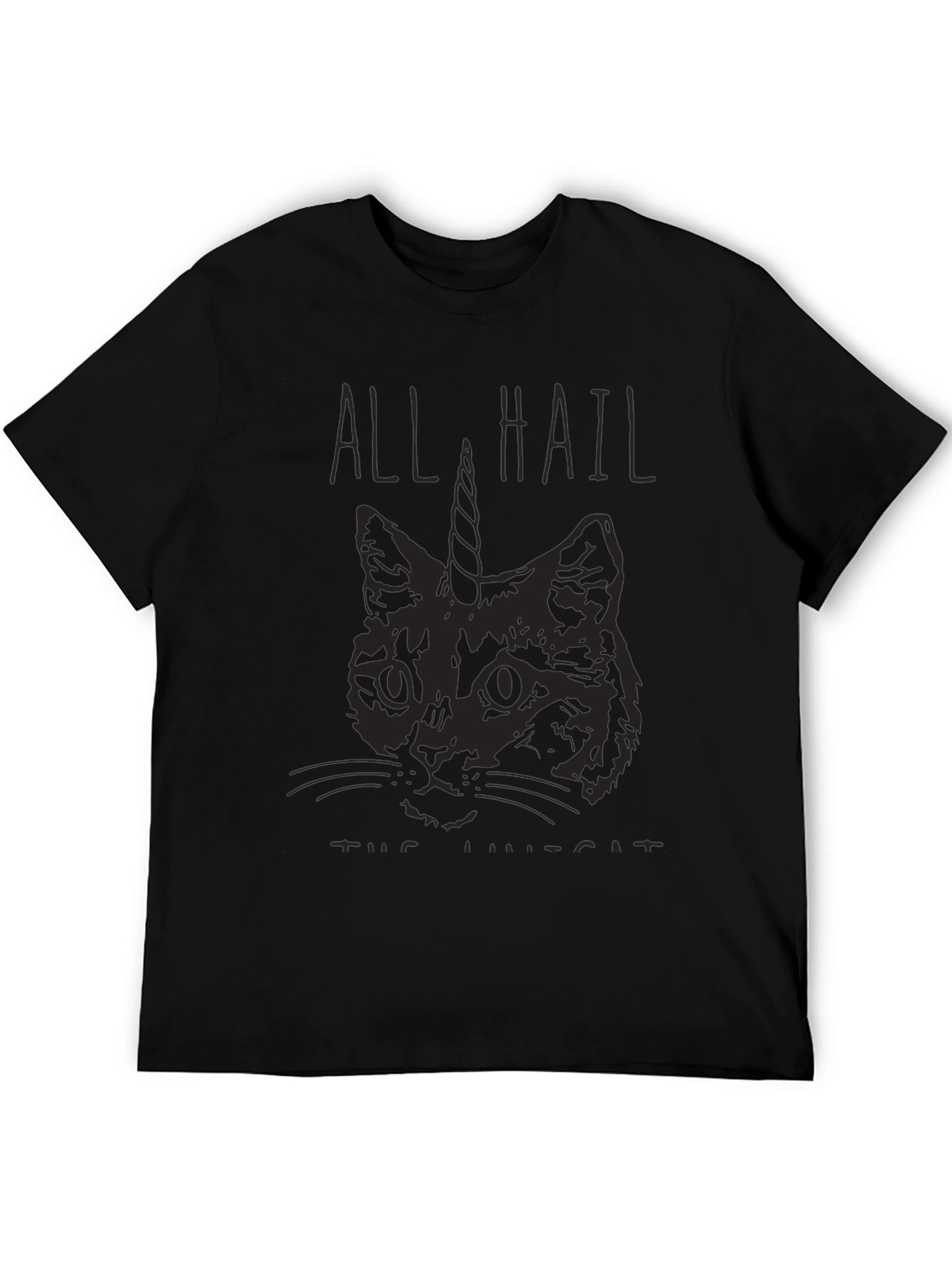 All Hail the Unicat Black T-Shirt