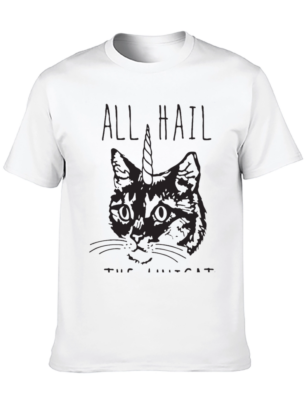 All Hail the Unicat Black T-Shirt