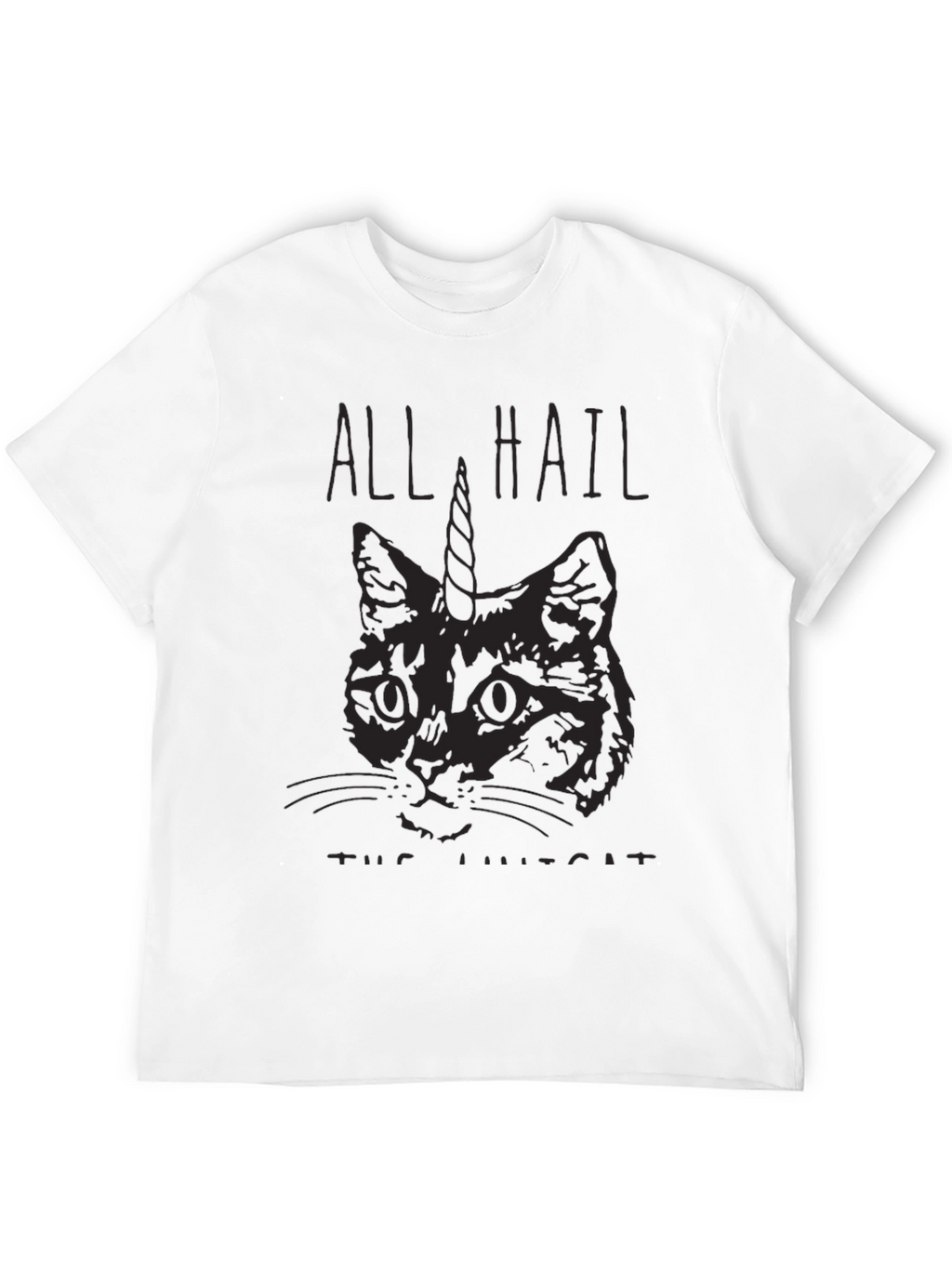 All Hail the Unicat Black T-Shirt
