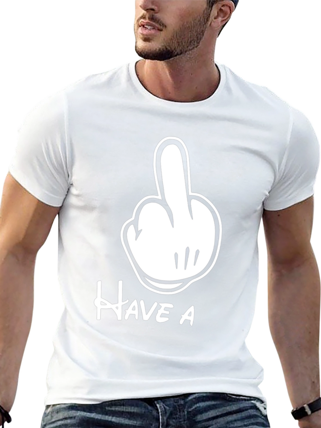 Mickey Mouse Hand Gesture Black Tee