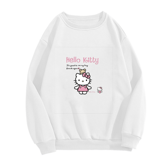 Lovely Hello Kitty With Little Bear Friends Crewneck Sweatshirt